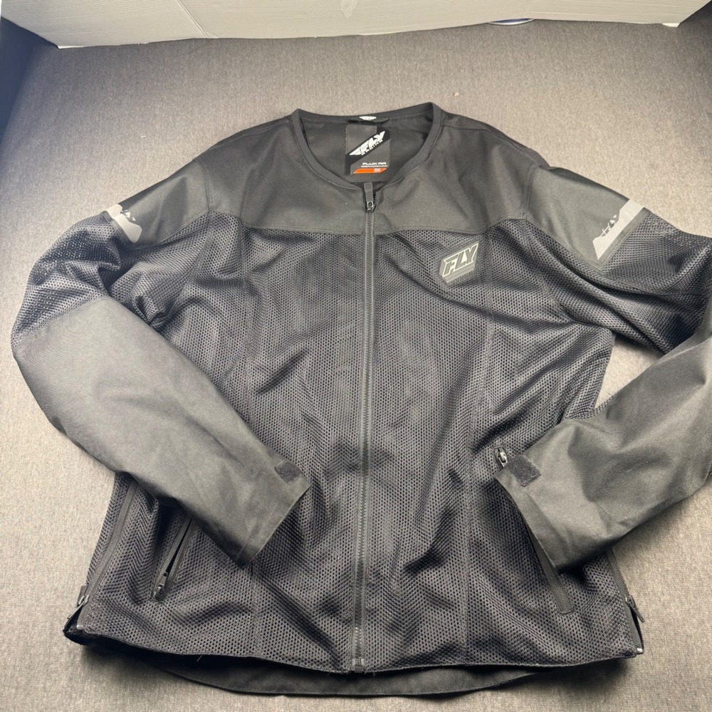 Fly Racing Flux Air‎ Mesh Motorcycle Jacket Black Mens 2X Protective Riding Gear - Picture 2 of 9